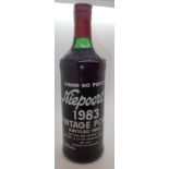 Bottle of 1983 Niepoorts vintage port bottled 1985