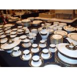 Substantial Royal Doulton Albany pattern (H5041) dinner and teaware produced 1976-1982 130 pieces