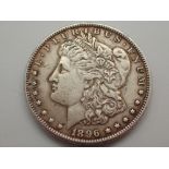 1896 silver Morgan dollar Philadelphia mint