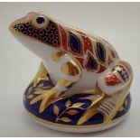 Royal Crown Derby frog figurine L: 9 cm