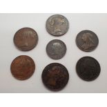 Victoria farthings 1853 1901 1857 1864 1850 1900 and a 1844 half farthing