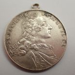 Bavarian 1760 silver coin with welded loop