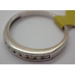 18ct white gold diamond half eternity ring size K / L 0.