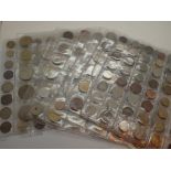 Six sheets of world coins