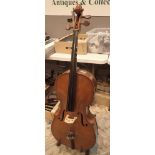 Romanian made cello with bow and soft case CONDITION REPORT: Appears in very good