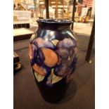Large Moorcroft Blue Pansy vase H: 30 cm