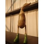 Wooden duck in Hunter boots H: 50 cm