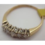 18ct gold five stone diamond ring size L / M approximately 0.