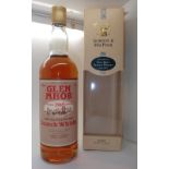 Bottle of Glenmhor single malt whisky 29 years old distilled 1965 and bottled 1994 40 proof