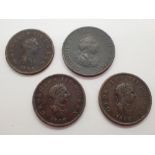 George III 1799 penny and a 1806(2) and 1799 halfpennies