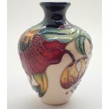 Moorcroft vase in the Anna Lily pattern H: 10 cm
