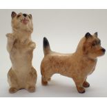 Royal Doulton dog HN 2589 and a Beswick example