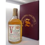 Bottle of Miltonduff single malt whisky 35 years old distilled 1961 and bottled 1996 bottle 3/189