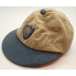Antique cricket cap with HSCC badge from Selfridges of London size 6 7/8