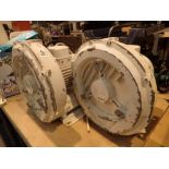 Two three phase industrial blower motors