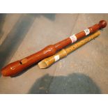 Schotts concert German recorder and a tatty Egon example