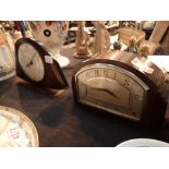 Two Smith mantel clocks with balance wheel movements