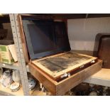 Oak cased vintage silk screen printer