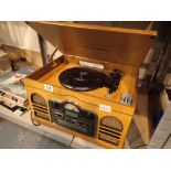 Shortford model 8714 retro style radio with record deck and CD player CONDITION REPORT: