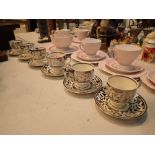 Myott coffee set and early Royal Albert floral teaware