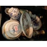 Box of mixed ceramics