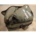 Fishing Challenger sleeping bag with ground sheets and matching holdall