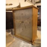 Brass cased Garrard mantel clock with quartz movement