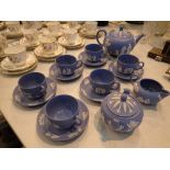 Six piece Wedgwood tea set with teapot sugar bowl and milk jug CONDITION REPORT: P&P