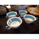 Group of four Wedgwood soup coupes