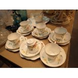 Colcough china tea set for six