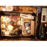 Box of collectables includes watches pens and jewellery items