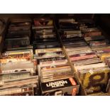 Two boxes of CDs from the Beatles to the Ultimate Urban