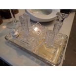 Glass dressing table set