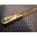 Vintage brass topped spirit level