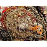 Very large quantity of costume necklaces