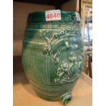Ceramic gin barrell with Royal Crest to front H: 30 cm