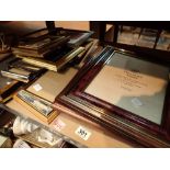 Shelf of mixed photo frames