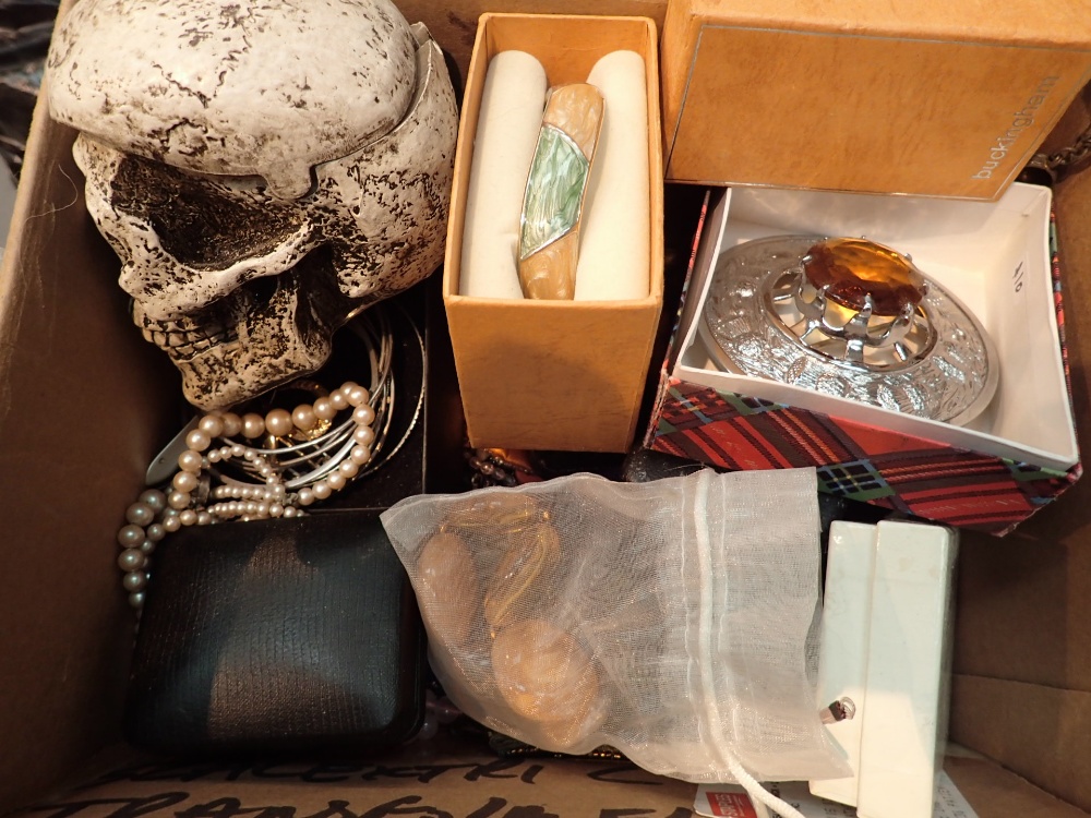 Box of mixed costume and fashion jewellery