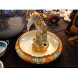 Falconware Grecian Toucan spill holder and large bowl