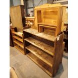 Freestanding bookshelf 122 x 33 cm four shelves with four further bookshelf units one being the