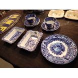 Quantity of blue and white ceramics by George Jones