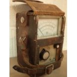 Vintage leather cased Post Office amp tester
