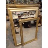 Four gilt framed mirrors