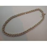 925 silver double link necklace