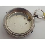 Antique sterling silver Chester pocket watch case