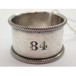 White metal Pacific Steam Navigation Co napkin ring