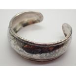 Solid silver bangle stamped 925