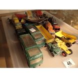 Tray of playworn Matchbox vehicles