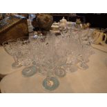 Collection of mixed crystal drinking glasses