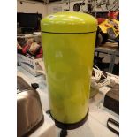 Lime green kitchen pedal bin